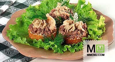 Канапе с пюре цыпленка Канапе с пюре цыпленка