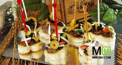 Канапе с грибами Канапе с грибами