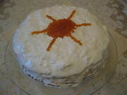 Приготовление блюда по рецепту - "Солнечный круг - сметана вокруг" - блинный торт. Шаг 12