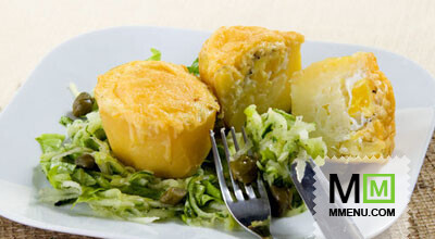 Картофель, запеченный с перепелиными яйцами Картофель, запеченный с перепелиными яйцами