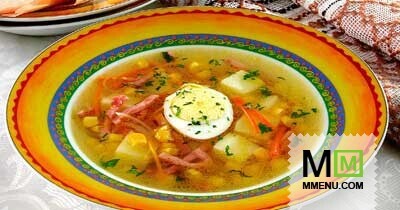 Суп картофельный с кукурузой Суп картофельный с кукурузой