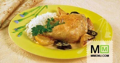 Курица в сливках с черносливом Курица в сливках с черносливом