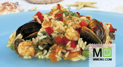 Паэлья с морепродуктами Паэлья с морепродуктами
