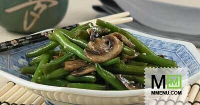 Фасоль, жаренная с шампиньонами Фасоль, жаренная с шампиньонами