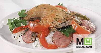 Цыпленок с рисом по-баскски Цыпленок с рисом по-баскски