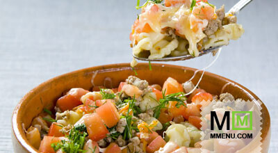 Макароны, запеченные с мясным фаршем Макароны, запеченные с мясным фаршем