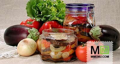 Салат из баклажанов с овощами Салат из баклажанов с овощами