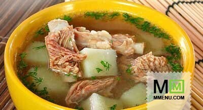 Суп из свиных ребрышек с картофелем Суп из свиных ребрышек с картофелем