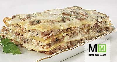 Лазанья с курицей и грибами Лазанья с курицей и грибами