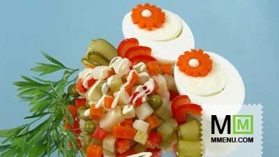 Яйца под майонезом с гарниром (2) Яйца под майонезом с гарниром (2)