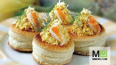 Волованы с крабовым мясом Волованы с крабовым мясом