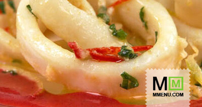 Закуска с кальмарами и чесноком Закуска с кальмарами и чесноком
