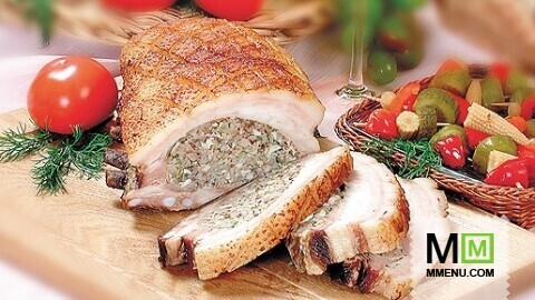 Грудинка, фаршированная кашей Грудинка, фаршированная кашей