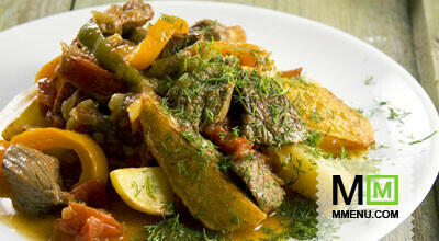 Кефта-кабоб (мясо, тушеное с овощами)