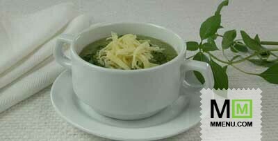 Зеленый суп-пюре с сыром