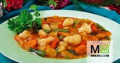 Овощи в кисло-сладком соусе Овощи в кисло-сладком соусе