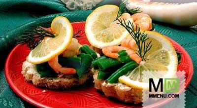 Тосты с креветками Тосты с креветками