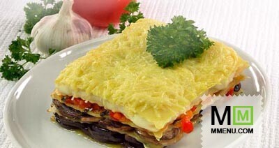 Лазанья с овощами, грибами и соусом Лазанья с овощами, грибами и соусом