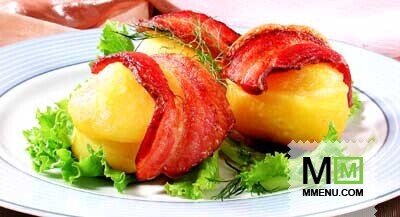 Картофель с беконом и сыром Картофель с беконом и сыром
