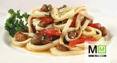 Салат с феттуччини и уткой Салат с феттуччини и уткой