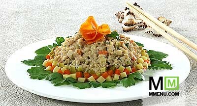 Салат из кальмаров с сыром Салат из кальмаров с сыром