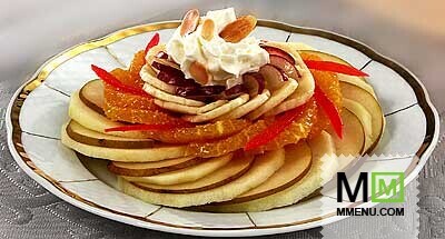 Фрукты со сливками Фрукты со сливками