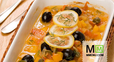Скумбрия пряная с овощами Скумбрия пряная с овощами