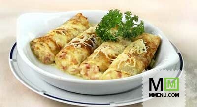 Блинчики с сырной начинкой Блинчики с сырной начинкой