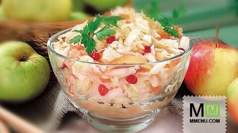 Салат из квашеной капусты с фруктами Салат из квашеной капусты с фруктами