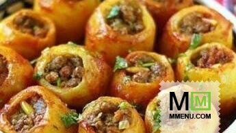 Картофель фаршированный  мясом