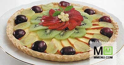 Открытый пирог с фруктами Открытый пирог с фруктами