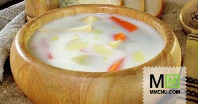 Суп молочный с морковью и картофелем