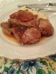 Приготовление блюда по рецепту - Курица с бальзамическим уксусом, помидорами и луком. Шаг 8