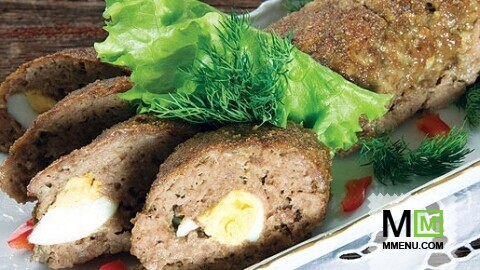 Рулет мясной с яйцами Рулет мясной с яйцами