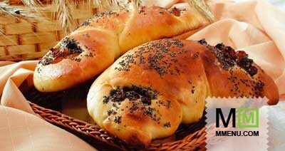 Рогалики с изюмом и маком