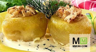 Картофель, фаршированный сельдью Картофель, фаршированный сельдью