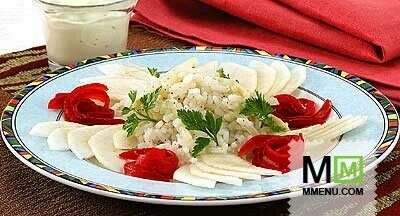 Салат рисовый с овощами