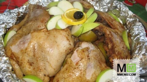 Курица с антоновскими яблоками Курица с антоновскими яблоками