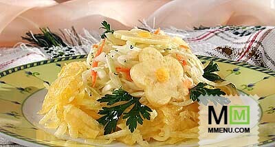 Салат из квашеной капусты с тыквой Салат из квашеной капусты с тыквой
