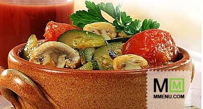 Овощное рагу с шампиньонами Овощное рагу с шампиньонами