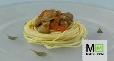 Спагетти с соусом из баклажанов (2)