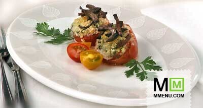 Запеченные помидоры с куриной печенью Запеченные помидоры с куриной печенью