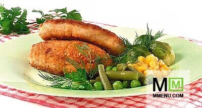 Биточки из птицы, фаршированные шампиньонами Биточки из птицы, фаршированные шампиньонами