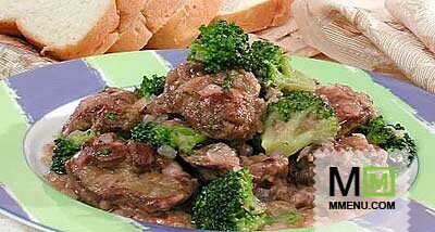 Куриная печень с брокколи Куриная печень с брокколи