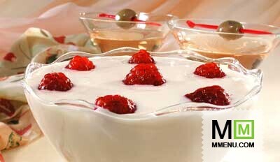 Творожный самбук с малиной Творожный самбук с малиной