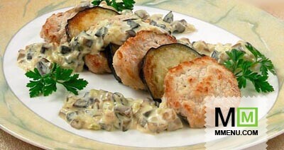 Медальоны из свинины с грибным соусом Медальоны из свинины с грибным соусом