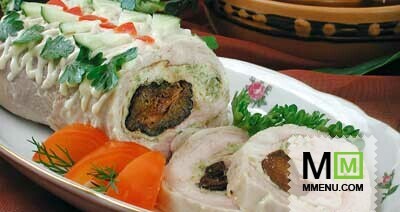 Рулет из курицы с печенью Рулет из курицы с печенью