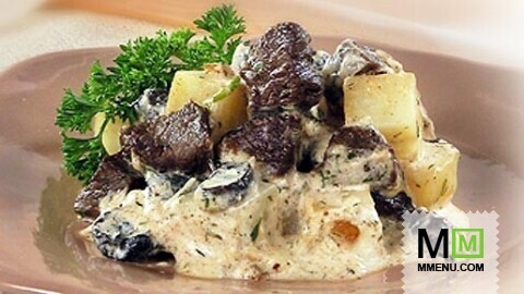 Говядина с грибами в горшочках Говядина с грибами в горшочках