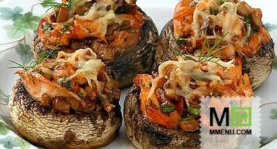 Грибы, фаршированные курицей Грибы, фаршированные курицей