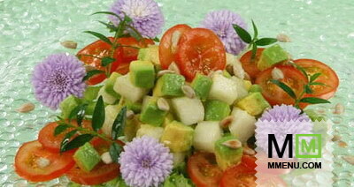 Салат с авокадо и семечками Салат с авокадо и семечками